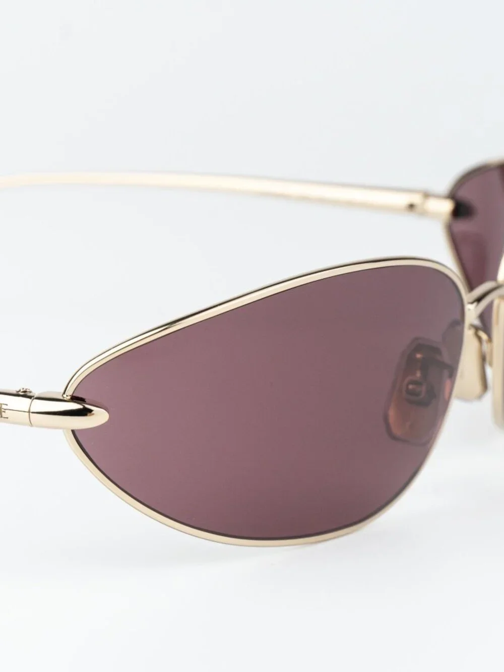 Loewe Men Sunglasses Gold Purple Wraparound LW40164U 32U NEW AUTHENTIC